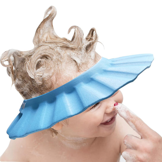 Soft Adjustable Baby Shower Cap - Head Visor for Washing Hair, Bathing Protection - Bath Cap for Toddler, Kids, Children