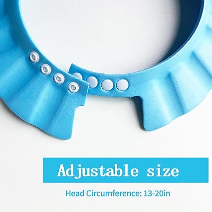 Soft Adjustable Baby Shower Cap - Head Visor for Washing Hair, Bathing Protection - Bath Cap for Toddler, Kids, Children