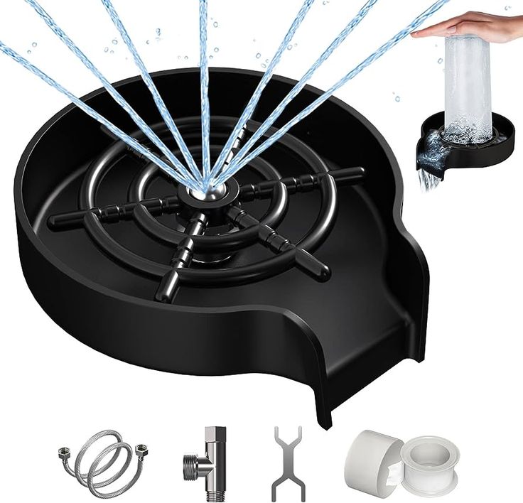 𝗔𝘂𝘁𝗼𝗺𝗮𝘁𝗶𝗰 𝗚𝗹𝗮𝘀𝘀 𝗮𝗻𝗱 𝗖𝘂𝗽 𝗥𝗶𝗻𝘀𝗲𝗿 𝗳𝗼𝗿 𝗞𝗶𝘁𝗰𝗵𝗲𝗻 𝗦𝗶𝗻𝗸 | 𝗞𝗶𝘁𝗰𝗵𝗲𝗻 𝗴𝗮𝗱𝗴𝗲𝘁𝘀